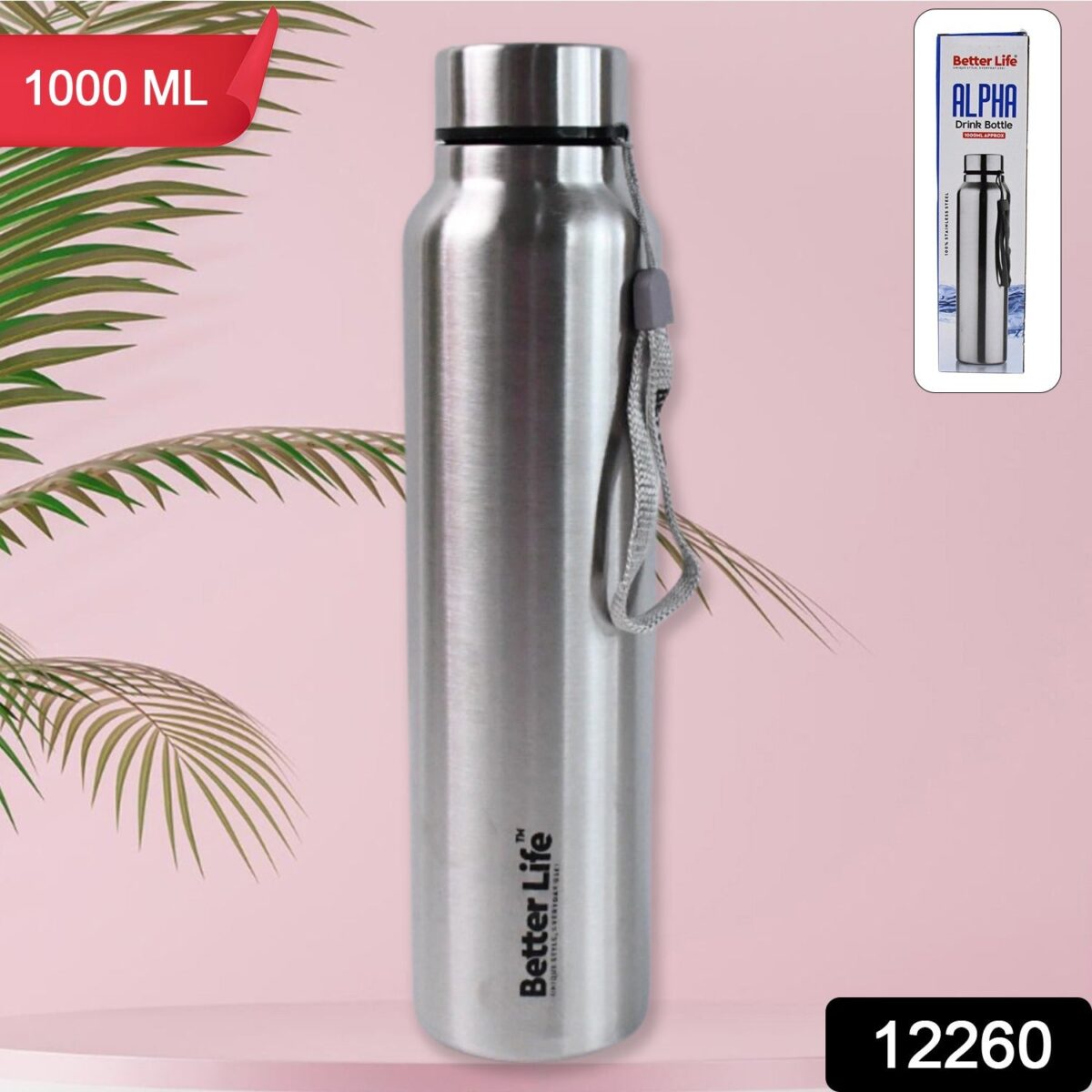 Stainless Steel Double Wall Drink Water Bottle (1000 ML) - Image 2
