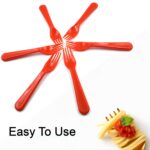 Plastic Fork Spoon, Fork Spoon Set, Fruit Fork Spoon Set | Baby Fork Spoon/Vegetable Fork Spoon, Plastic Salad Spoon, Dessert Spoon (6pc set) - Image 6