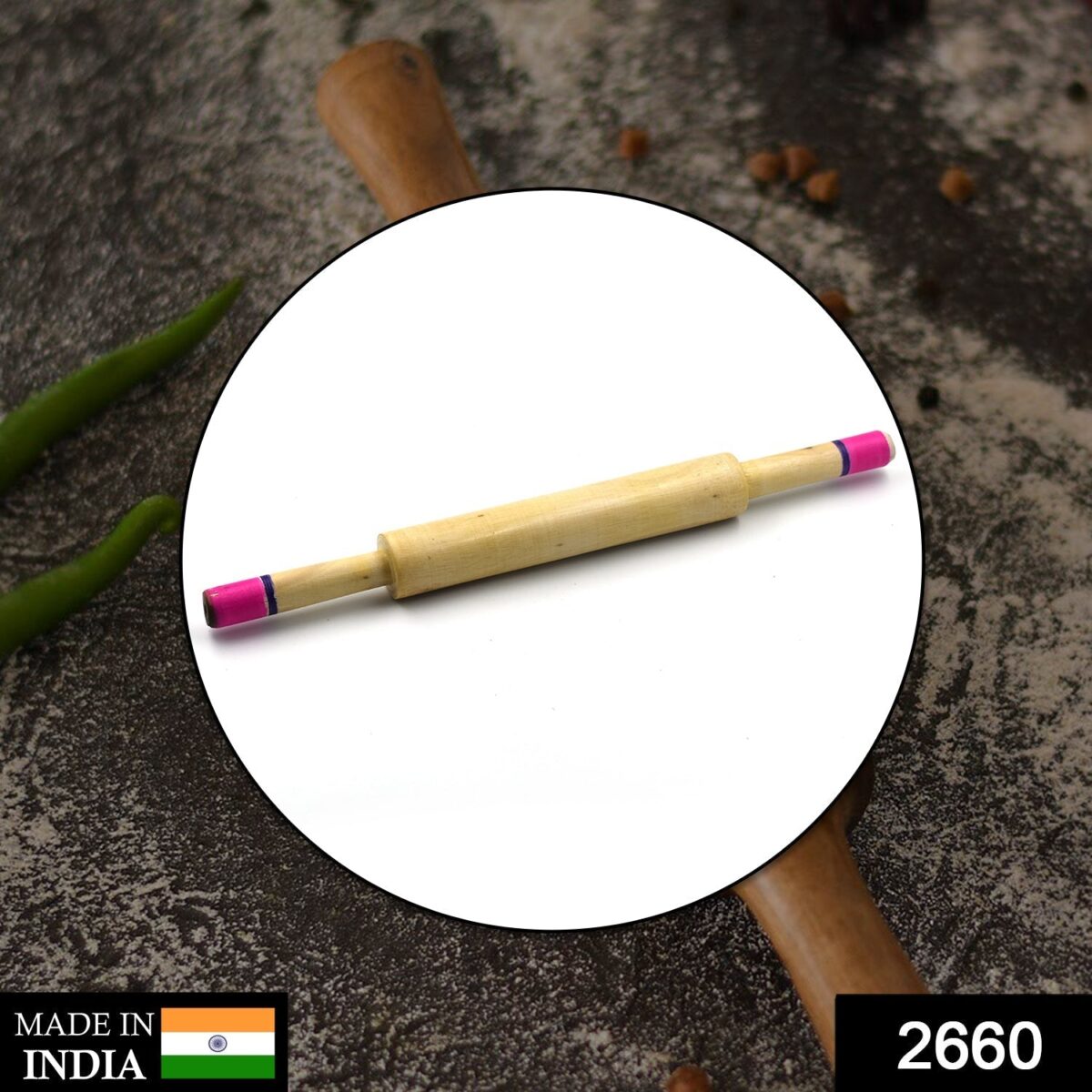 Wooden Roti Maker Belan Used for Home Purposes Including Making Rotis Etc. (Belan Only) - Image 2