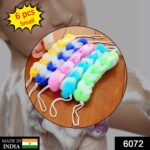 Hanging Small Loofah Sponge Poufs â€“ Body Scrubbers for Bath & Shower (Pack of 6) - Image 2
