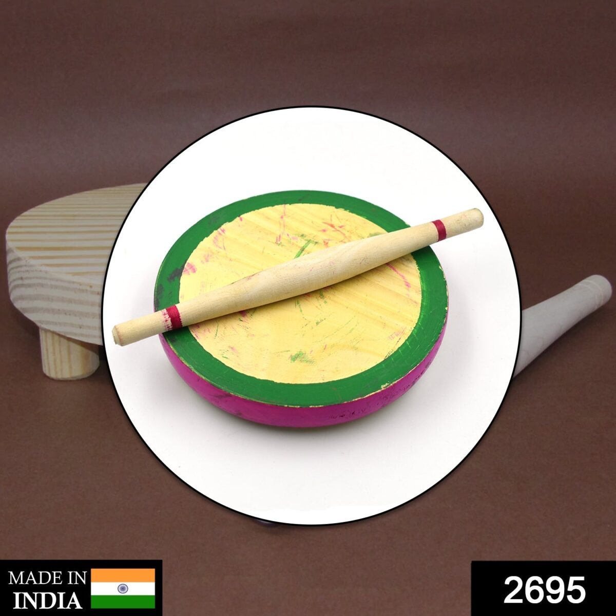 Kids Chakla Belan Set used in all kinds of household places by kids and childrenÃ¢â‚¬â„¢s for playing purposes etc. - Image 2