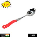 Stainless Steel Serving Spoon with plastic handle - Image 3