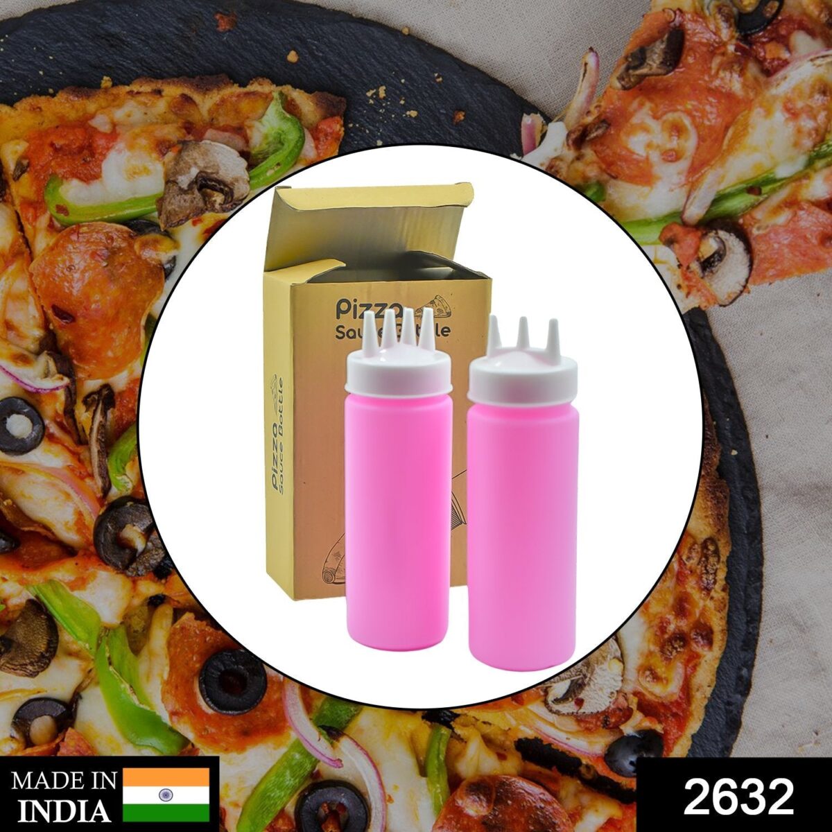 Plastic Bottles with 3 Nozzel for Sauce, Mayonnaise, Chocolate Syrup (Pack of 2Pc) - Image 2