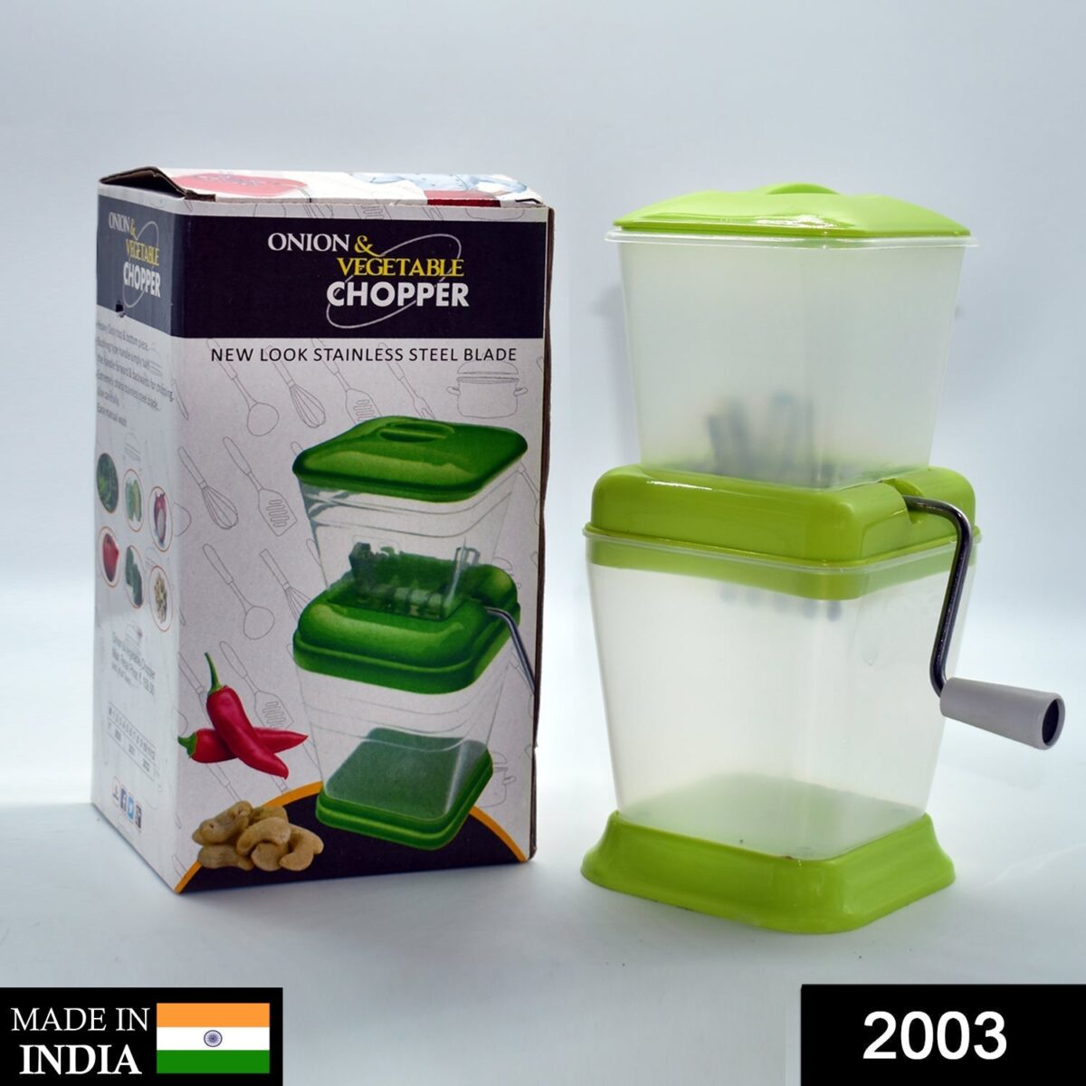 Small Onion Chopper & Vegetable Chopper Quick Cutter with Rotating Blade - Image 2