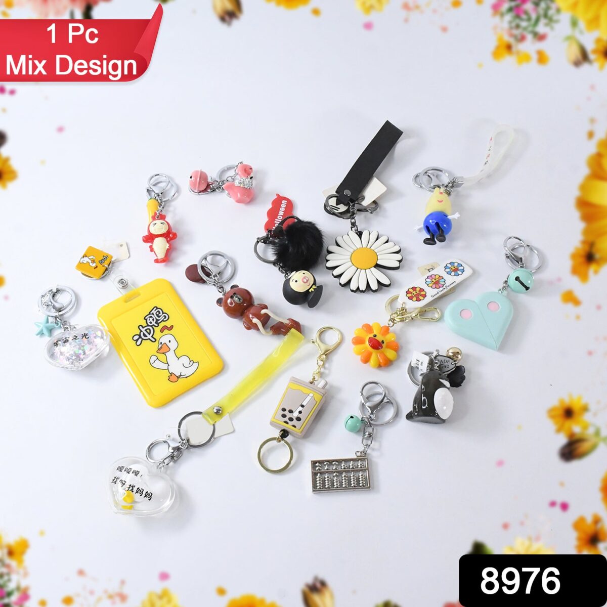 Mix Design & Size Keychain - Durable & Stylish Accessory (1 Pc / Mix Color) - Image 2