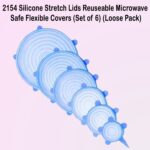 Silicone Stretch Lids Reuseable Microwave Safe Flexible Covers (Set of 6) (Loose Pack) - Image 2