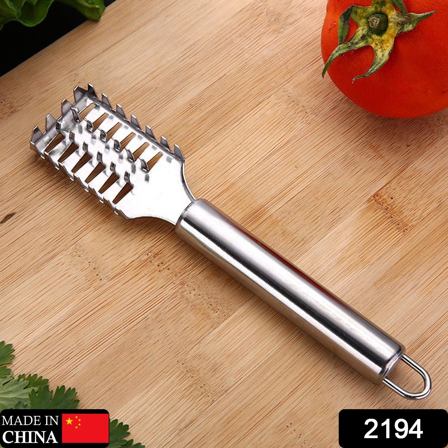 2194.jpg Stainless Steel Fish Scale Remover Scraper ââ¬â Sawtooth Kitchen Tool - Image 2
