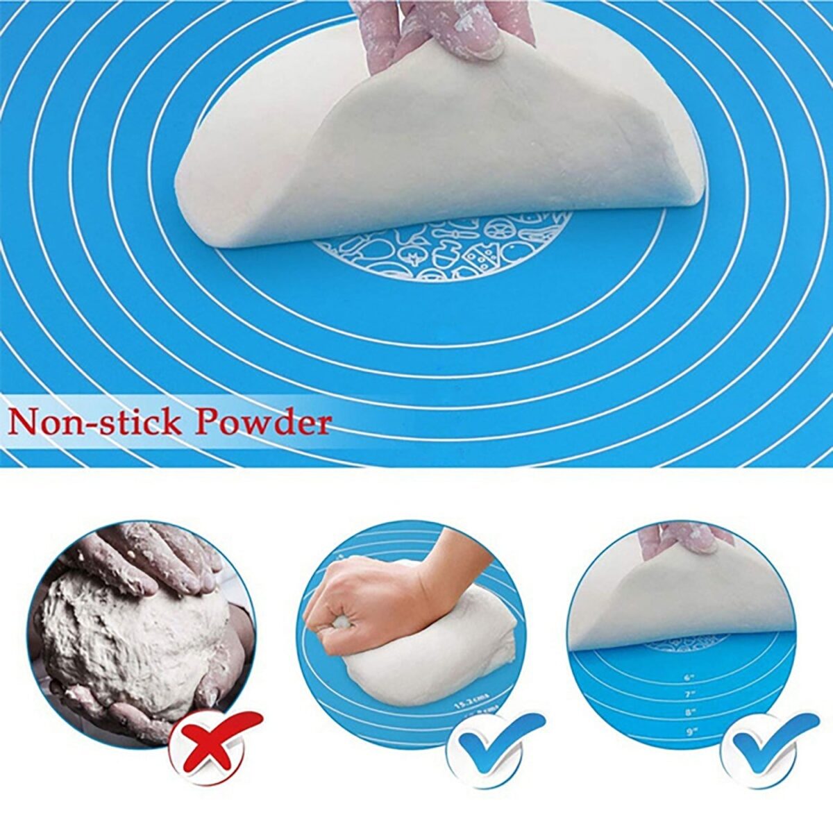 Mat, Rolling Mat Silicone Baking Mat Fondant Mat Sheet Chapati - Image 5