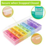 Pill Box 7 Day Weekly Medicine Organizer Daily Planner Portable Travel Container Holder for Vitamin and Supplement Moisture-Proof Compartments Case for Pocket Purse Easy to Use BPA Free (21 Grid) - Image 6