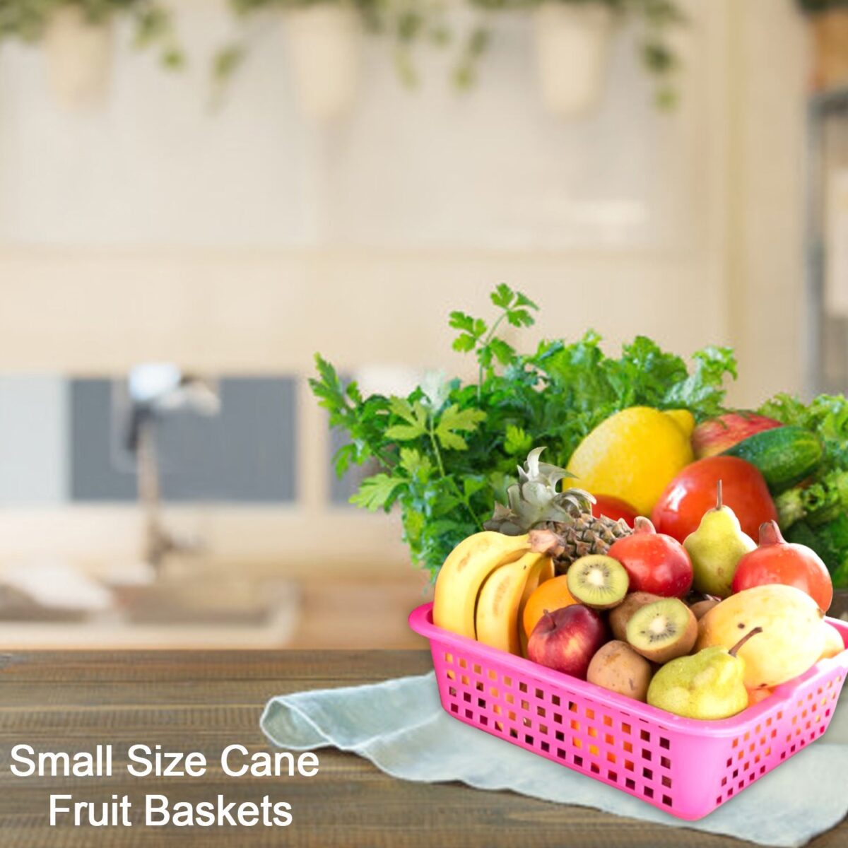 Plastic Small Size Cane Fruit Baskets - Image 3