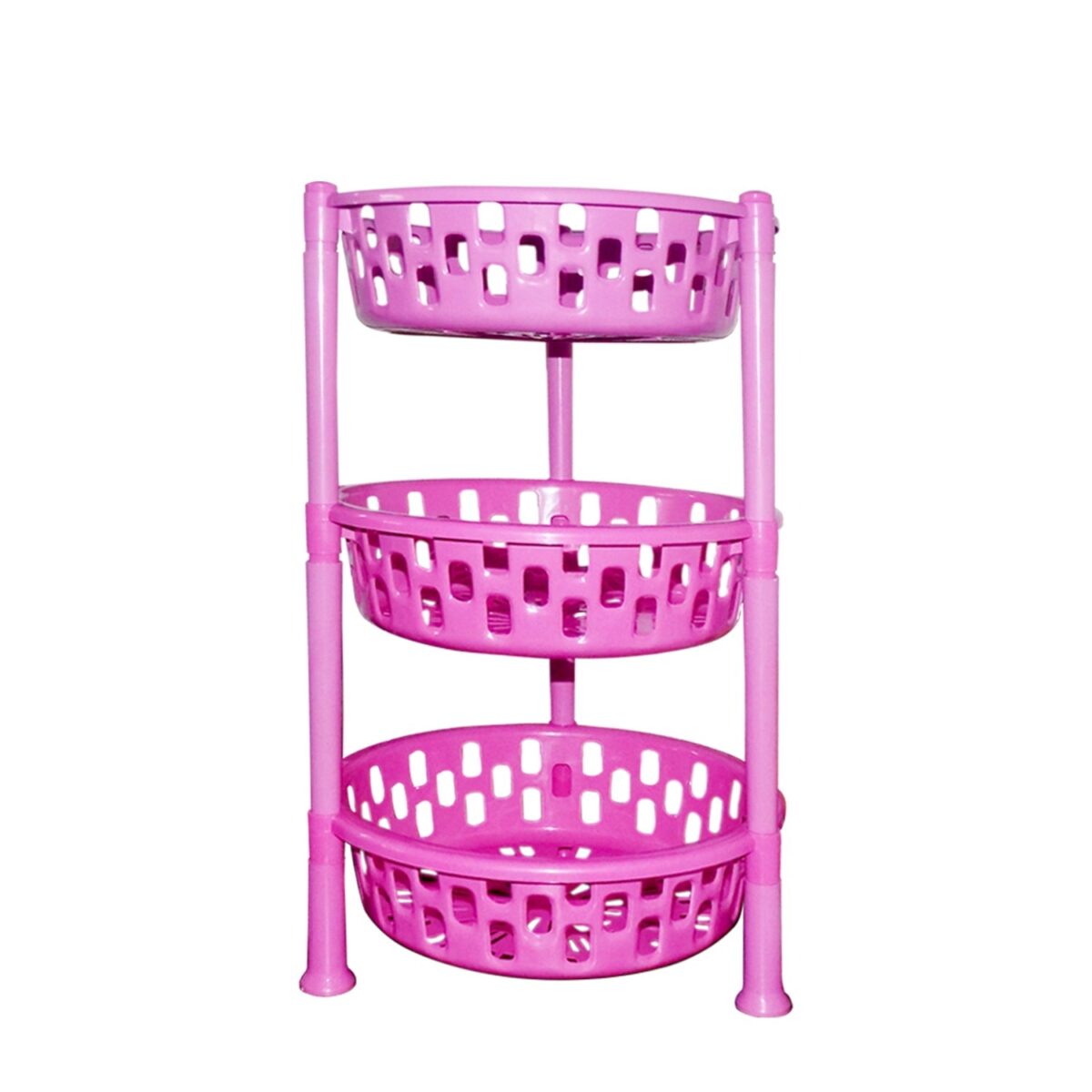 Round Multipurpose Plastic Storage Rack Organiser - Image 1