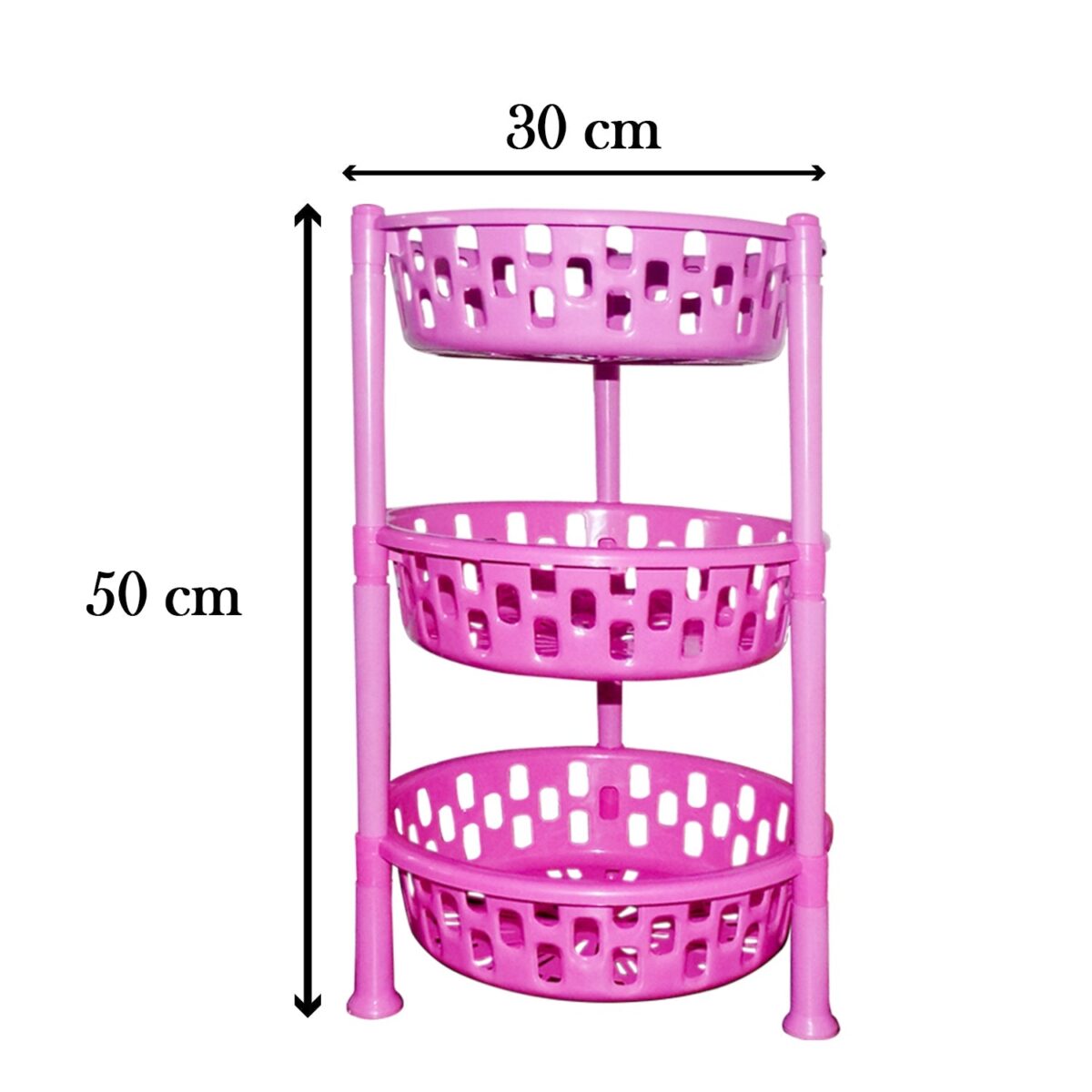 Round Multipurpose Plastic Storage Rack Organiser - Image 5