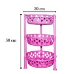 Round Multipurpose Plastic Storage Rack Organiser - Image 5