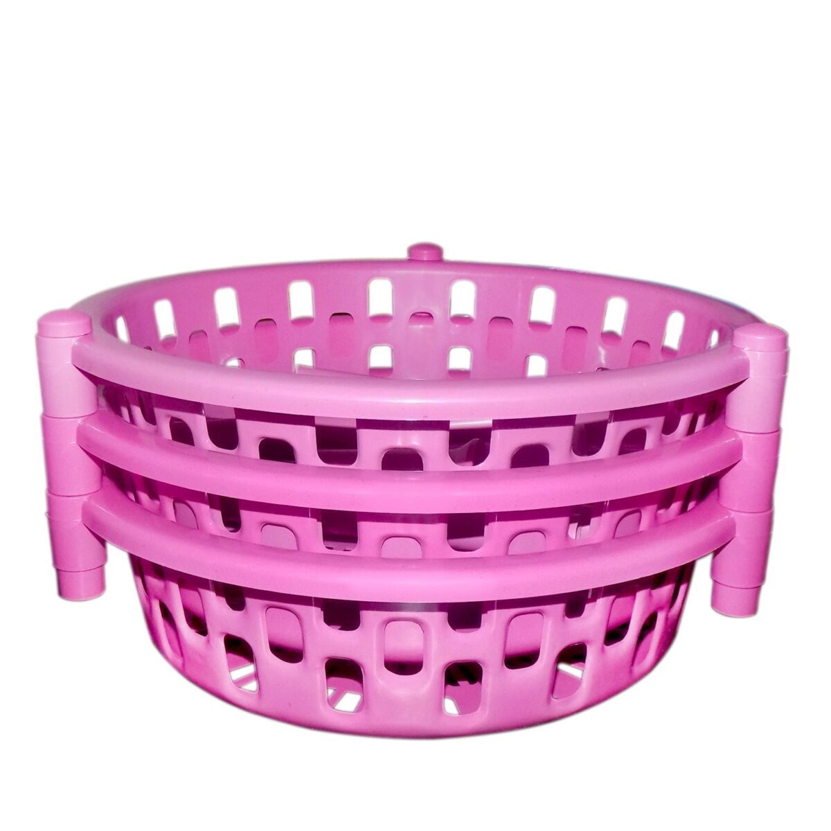 Round Multipurpose Plastic Storage Rack Organiser - Image 4