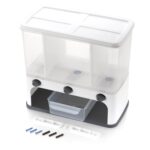 Easy Flow Cereal Dispenser for Kitchen 3 in 1 Push Button Wall Mount Container - Image 4