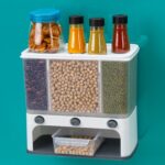 Easy Flow Cereal Dispenser for Kitchen 3 in 1 Push Button Wall Mount Container - Image 6