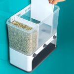 Easy Flow Cereal Dispenser for Kitchen 3 in 1 Push Button Wall Mount Container - Image 3