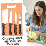Chopping Board with Knife Set (Pack of 5) - Image 3