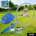 Pet Shower Sprayer, Cat Dog Grooming Bath Massager, With Microfiber Glove (1 Set) - Image 2