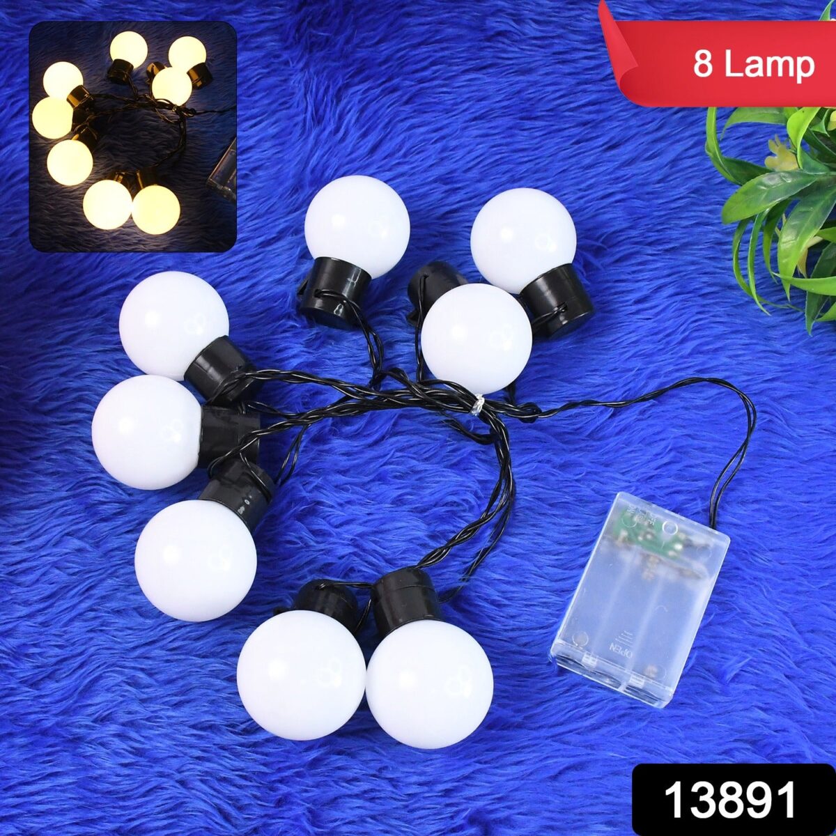 8 LED String Lights 3 Battery Operated (1 Pc / Battery Not Included) - Image 2