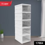 5-Layer Stackable Utility Cart â€“ Foldable Storage Organizer for Clothes & Home (1 Pc) - Image 2