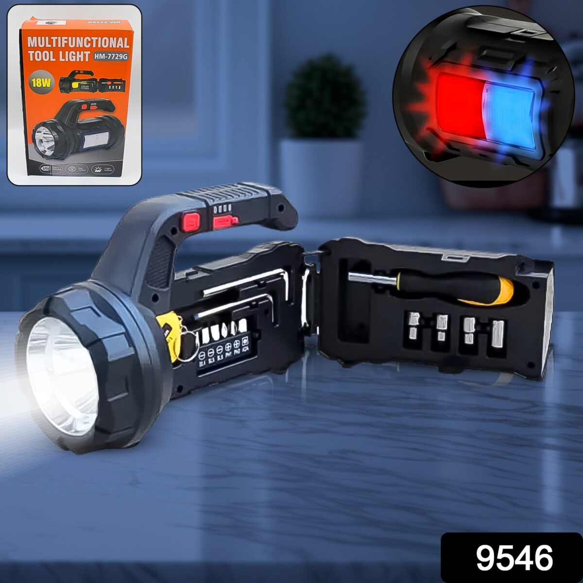 Multi Functional SOS Light With Tool Box, Torchlight (18 W) - Image 1