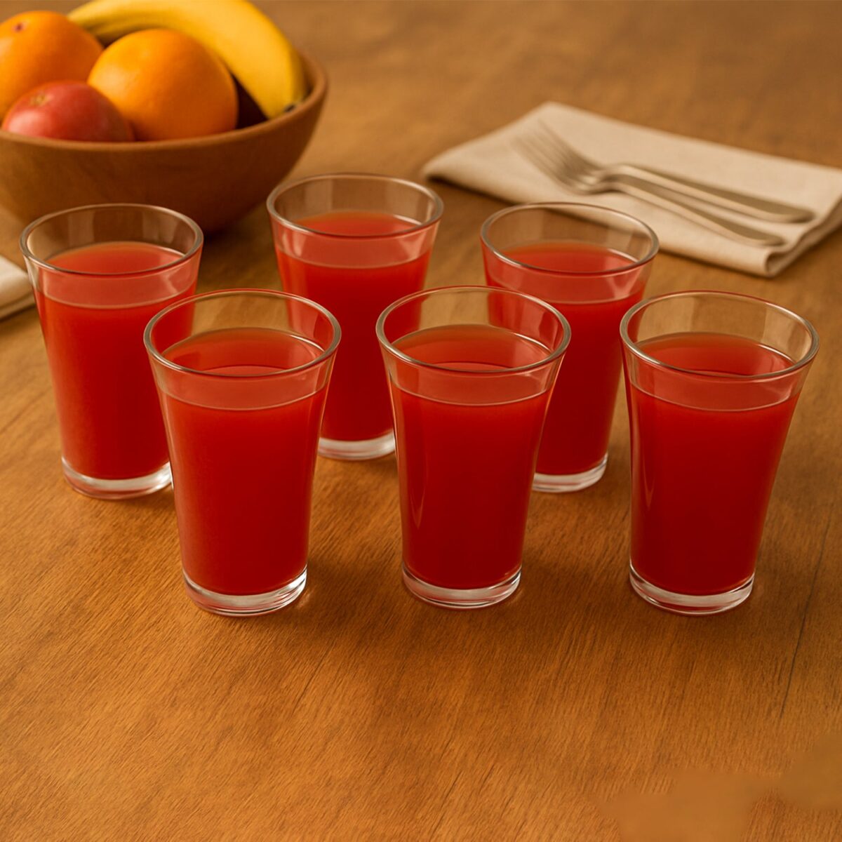 Plastic Drinking Glass Juice Glass Water Glass Set of 6 Transparent Glass - Image 1