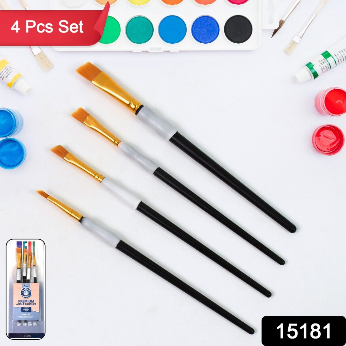 Premium Paint Brushes, Watercolor Acrylic Paint Brushes (4 Pcs Set) - Image 2