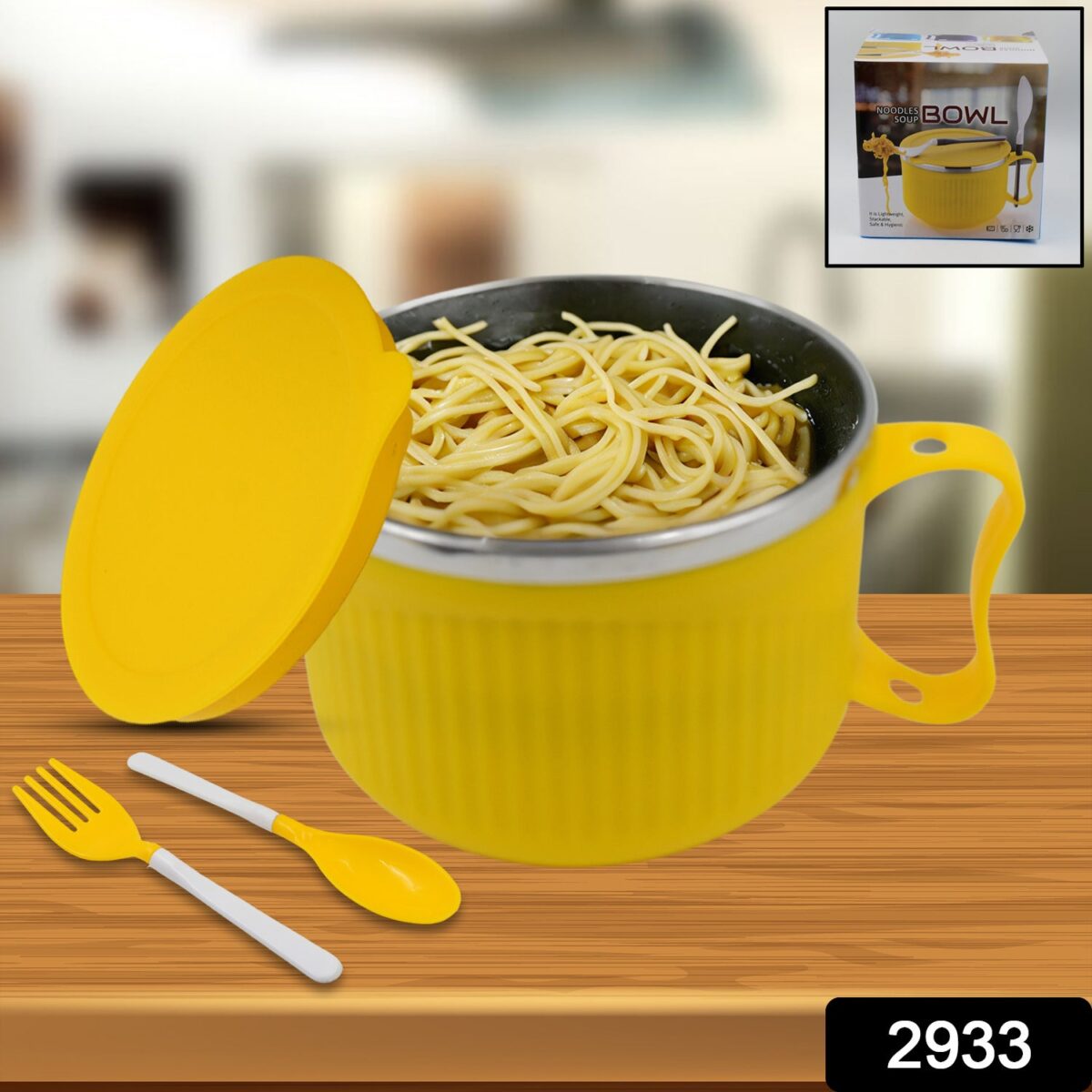 Safe Double-Layer Maggie Bowl with Lid & Handle Ã¢â‚¬â€œ Versatile Bowl for Cereals, Fruits, Ramen & More - Image 2