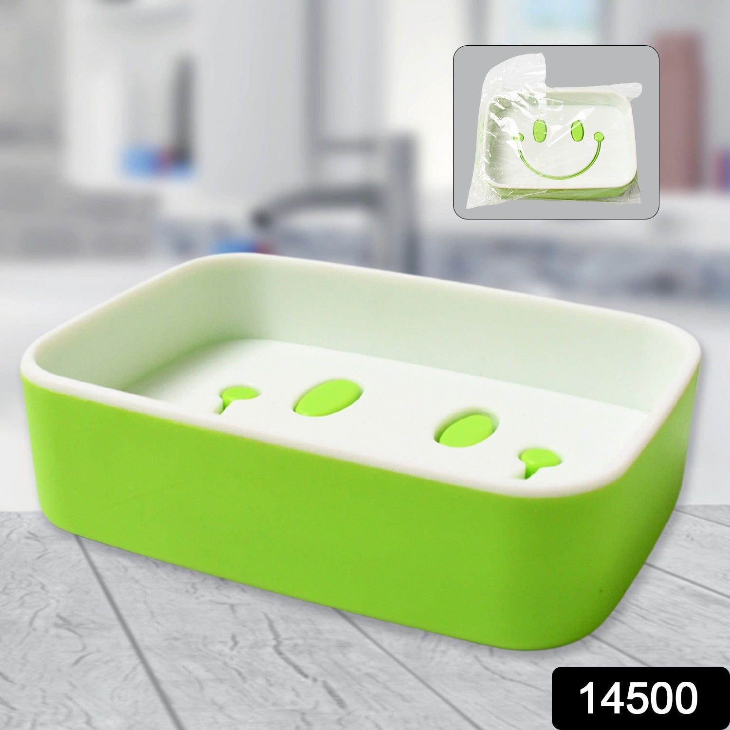 2969a5c8-6657-4f12-a2dc-9df341d0ebda.jpg Portable Travel Home Box Cute Cartoons Smile Face Container Draining Holder Soap Dish - Image 2
