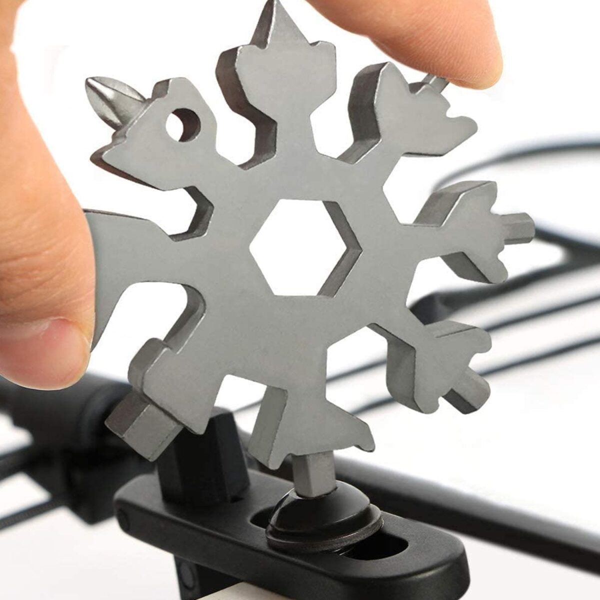 Durable & Portable 18 in 1 Snowflake Multi-Tool, Snowflake Bottle Opener Flat Phillips Screwdriver Kit Wrench - Image 3