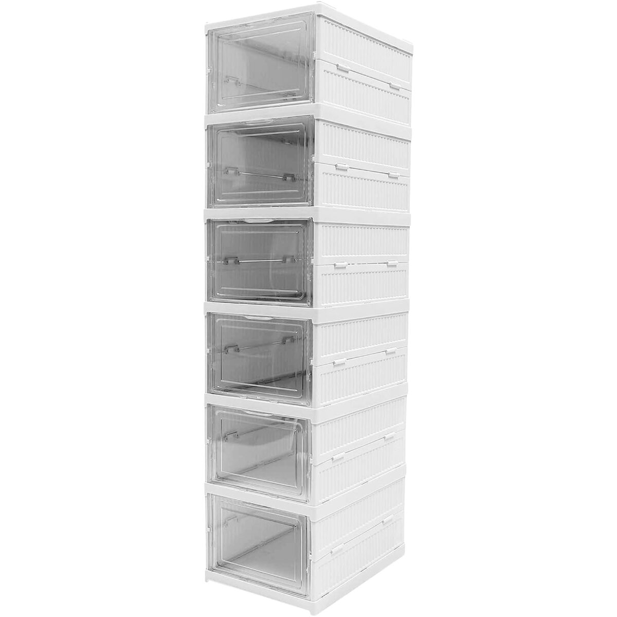 6-Layer Stackable Foldable Storage Organizer Cart for Clothes, Kitchen, Closet & Bathroom - Image 4