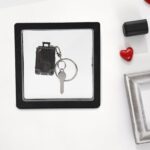 Suitcase Shape Nail Clipper Keychain With Key & 3D Floating Frame Display Case (1 Set) - Image 6