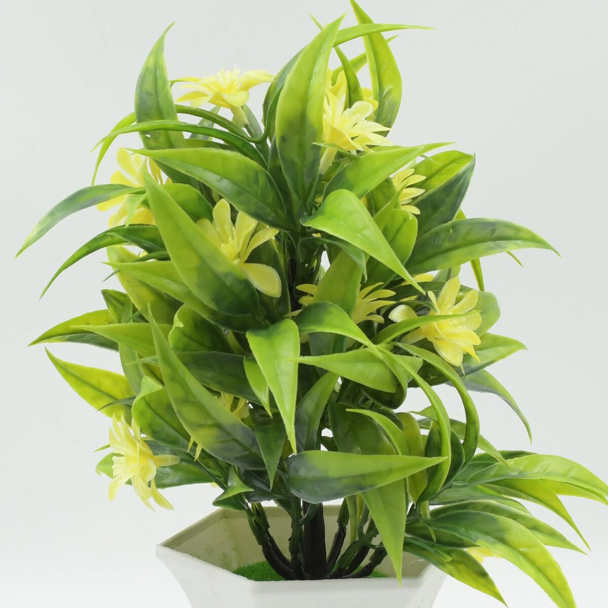 Artificial Flower Plant with Cute Pot Ã¢â‚¬â€œ Home & Office Tabletop Decor, Indoor Balcony Plant (1 Pc) - Image 3