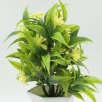 Artificial Flower Plant with Cute Pot â€“ Home & Office Tabletop Decor, Indoor Balcony Plant (1 Pc) - Image 3