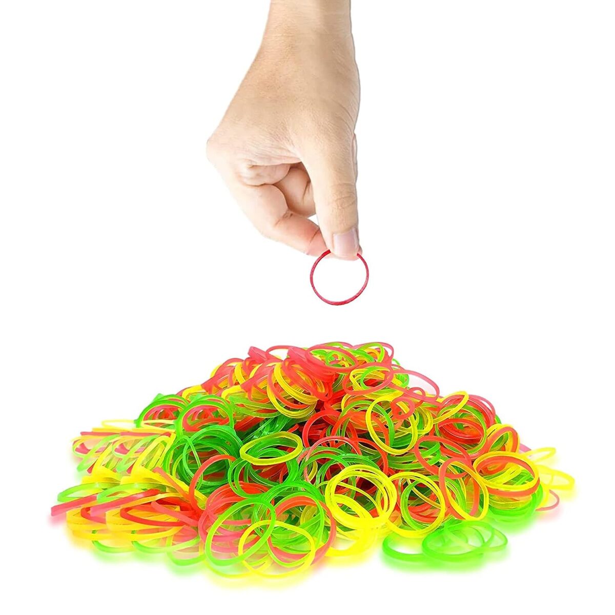 2-Inch Unbreakable Nylon Rubber Bands Ã¢â‚¬â€œ Reusable Multicolor for Office, Home & School (50GM), Hair accessories - Image 1