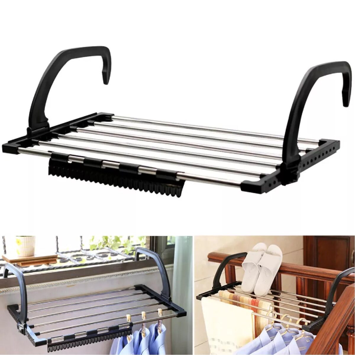 Small Hanging Rack Cloth Drying Rack for Home, Balcony, and Window - Image 4