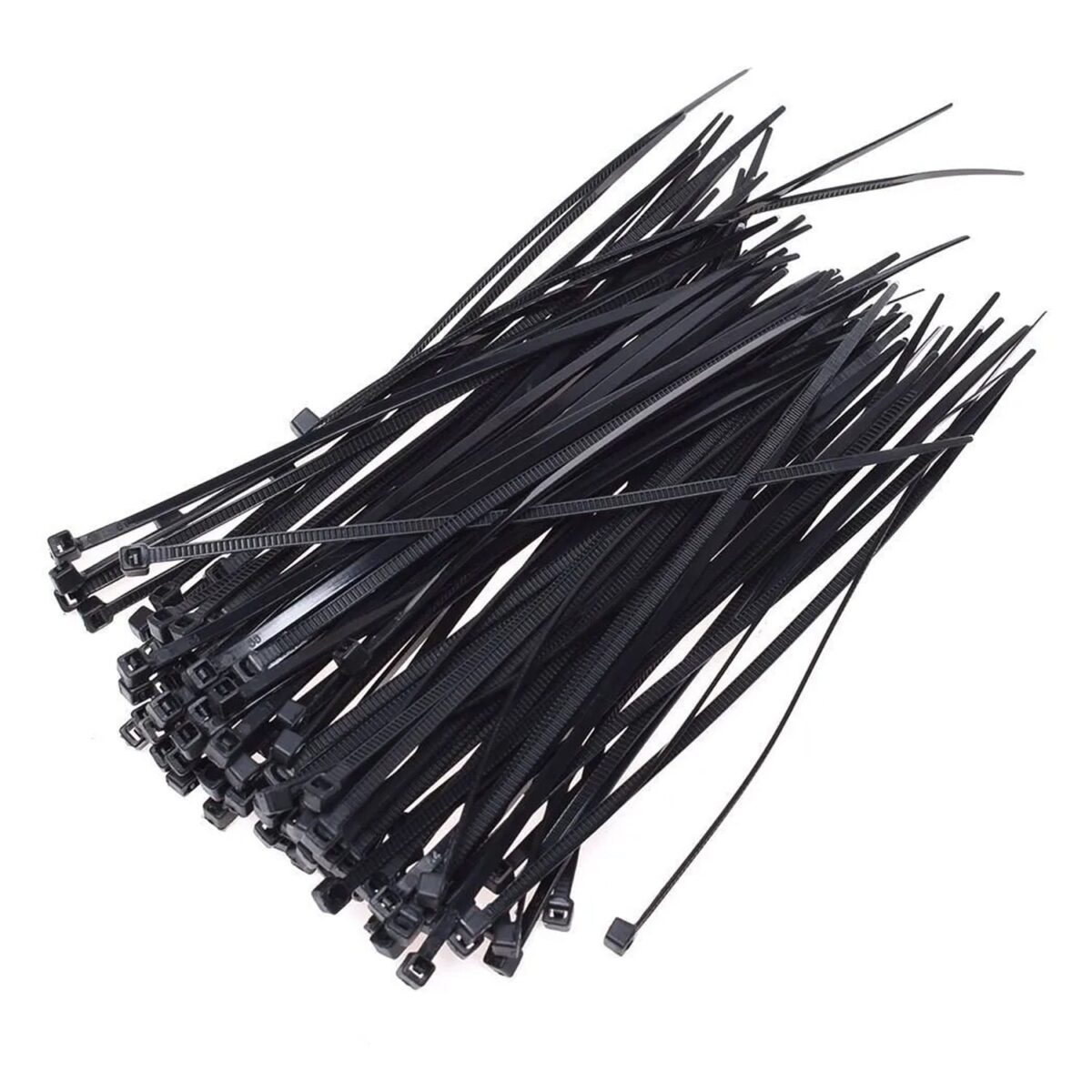 3Ãƒâ€”100 MM Nylon Self Locking Cable Ties, Heavy Duty Strong Zip Wire Tie. Pack of 100pc - Black - Image 1