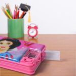 Plastic Multipurpose Compass Box â€“ Double Deck Pencil Case with 2 Compartments & Cartoon Organizer (1 Pc, Mix Design) - Image 8