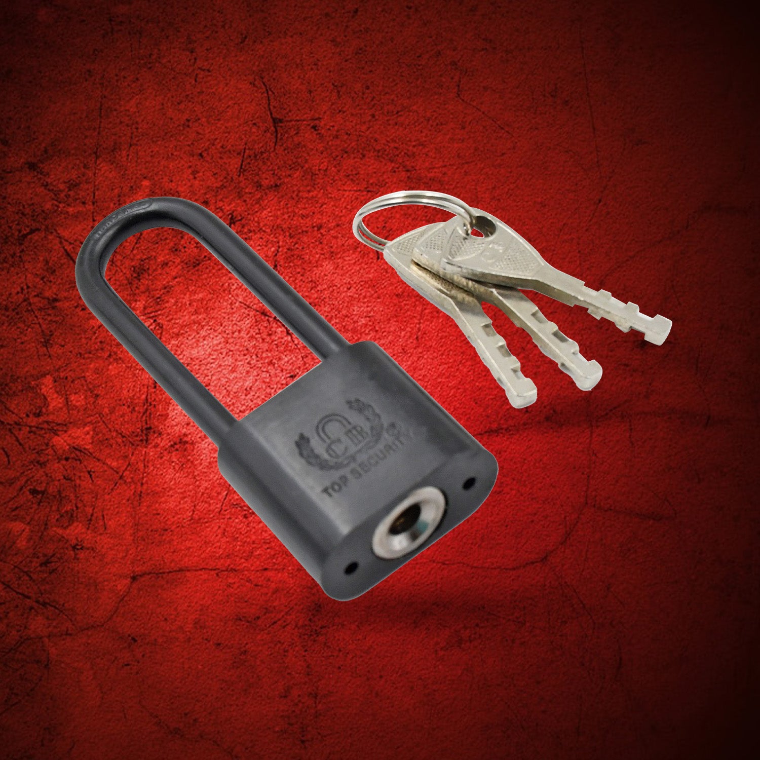 2_e720fc96-7087-47a3-a4e2-1e50f054da52.jpg Lock with Key Metal Locker 1 Set Padlock Mini Padlock Beam Plastic, Copper Alloy, Iron Alloy Black Metal Storage Cabinet Safety Padlock 3 Additional keys (1 pc) - Image 1