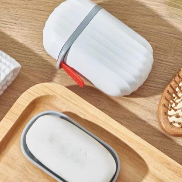 Stylish Soap Box with Secure Seal for Travel, Bathroom, Camping (1 Pc)