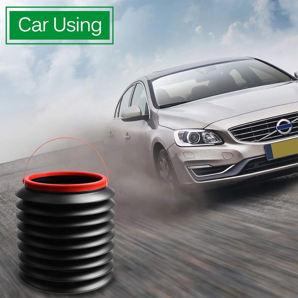 Foldable Storage Bucket , Water Container & Dustbin Multiuse Bucket For Home , Car & Kitchen Use Bucket - Image 1