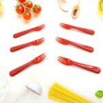 Plastic Fork Spoon, Fork Spoon Set, Fruit Fork Spoon Set | Baby Fork Spoon/Vegetable Fork Spoon, Plastic Salad Spoon, Dessert Spoon (6pc set) - Image 7