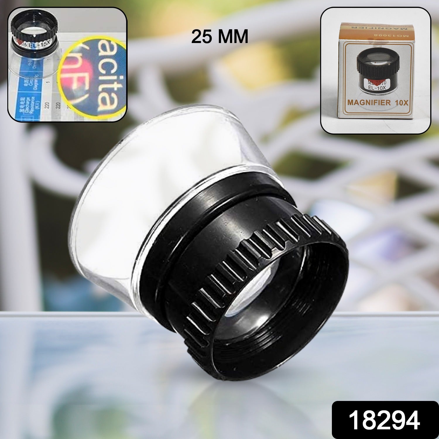 2e1e84c7-4235-43ab-a229-3db3015051a4.jpg 10X Magnifier Glass Repair Watch Magnifying For Home, Office, hobby, Craft (1 Pc / 25 MM) - Image 2