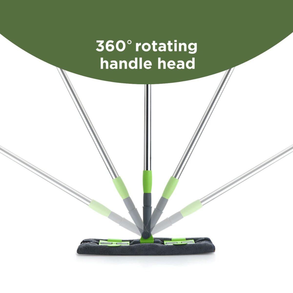 Multipurpose Wet and Dry Cleaning Microfiber Flat MOP Floor Cleaning Mop with , 360 Degree Rotating Head and Telescopic Handle Steel Rod Long Handle Dry Mops, Standard (1 Piece, Multi-Colour) - Image 3