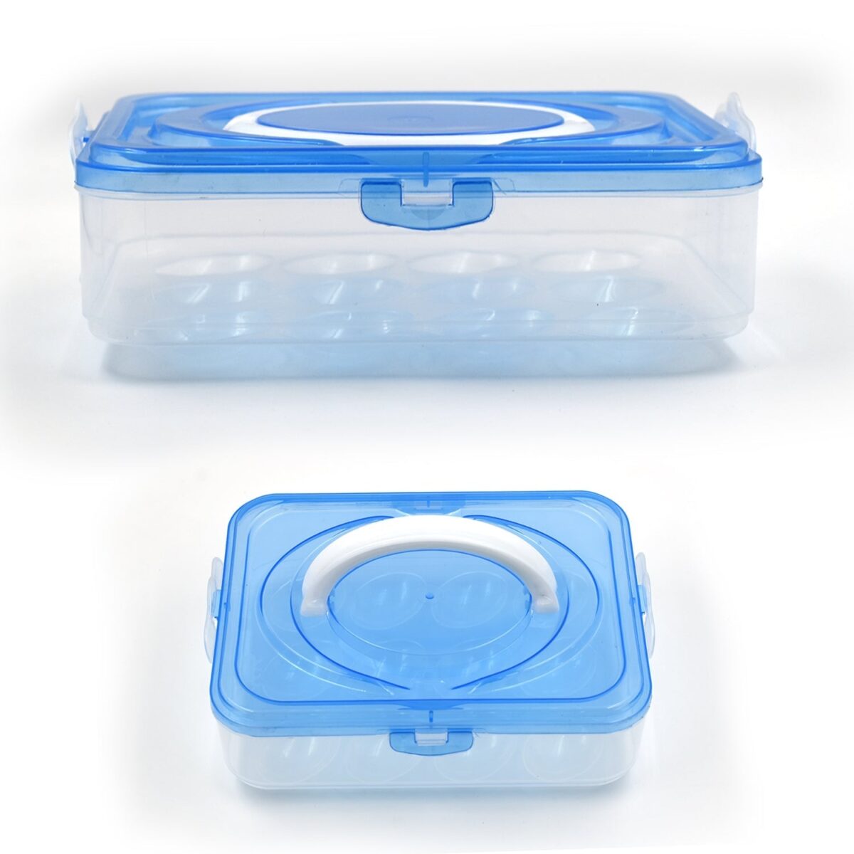 Plastic Kitchen Refrigerator Egg Storage 12 Grid 1 Layer Egg Container - Image 4