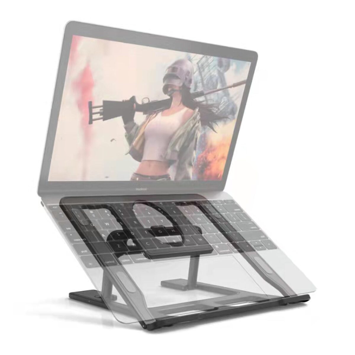 Adjustable, Portable & Foldable Laptop Stand Ã¢â‚¬â€œ Compact and Convenient for Easy Use - Image 4