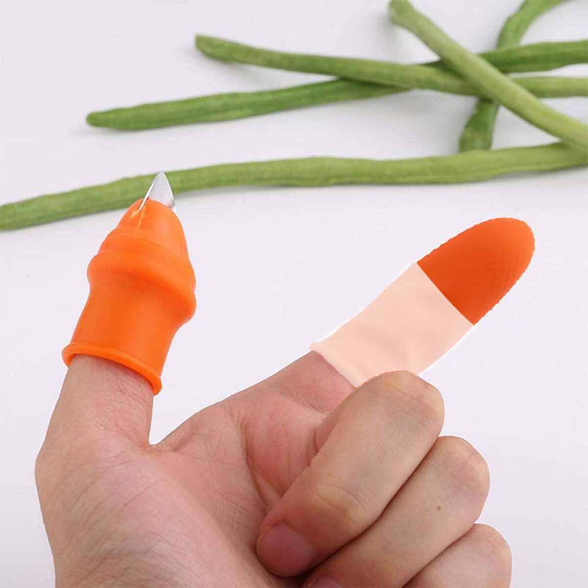 Vegetable Thumb Cutter and tool with effective sharp cutting blade system - Image 3
