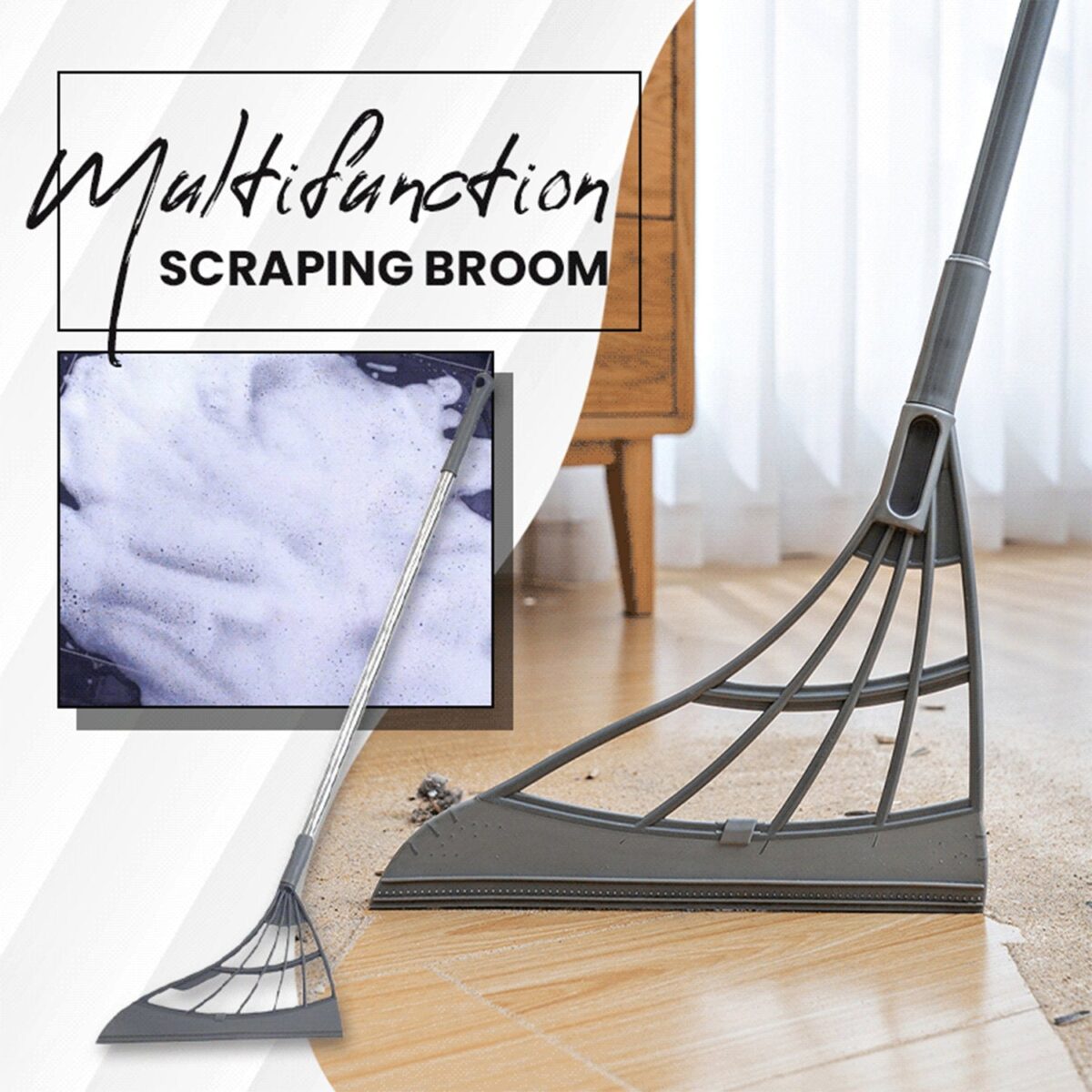 Durable Eco-Friendly Broom with Scraper - Image 8