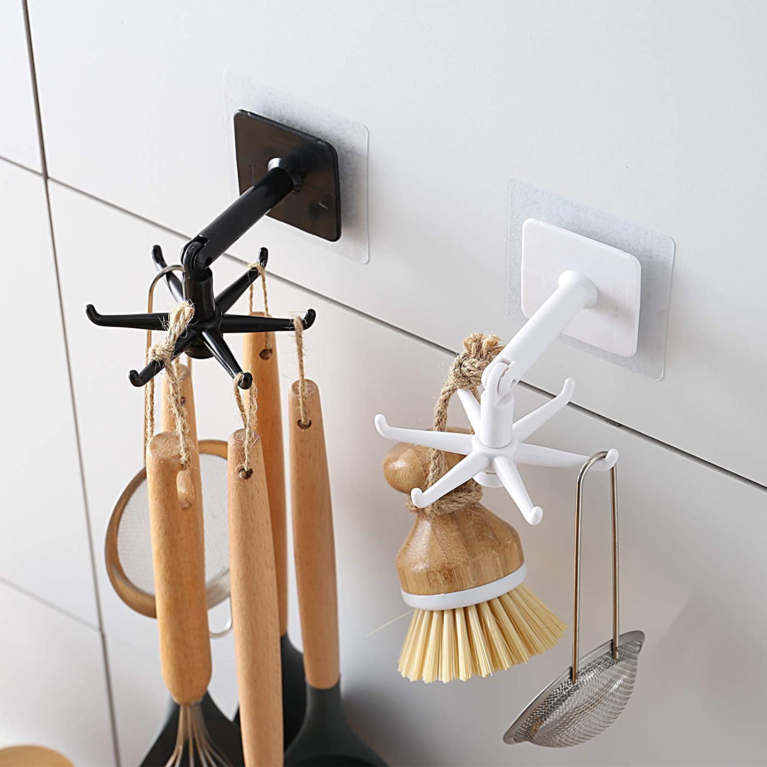 2image_6b98c1c1-139e-447d-9d64-cb60bcebe4af.jpg Rotatable hooks for hanging 360 (1 Pc / Black) - Image 1